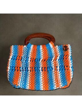 Myanmar navy handmade purse